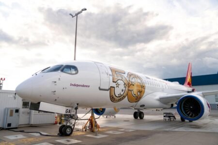 Air Niugini Welcomes First Airbus A220 with Special Livery Air Niugini A220