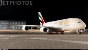 Emirates Airbus A380 Operating Flight EK226