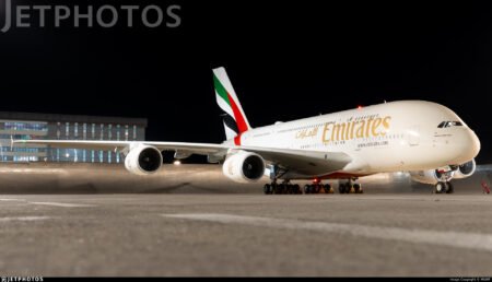Emirates Airbus A380 Operating Flight EK226