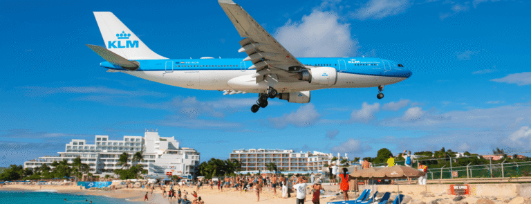 KLM's Boeing 767 Landing at Princess Juliana International (SXM), St. Maarten