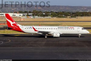 Qantas Flight QF1889 Faces Emergency Mid-Air Descent After Cockpit Alert Qantas E-190 Registered as VH-XVU