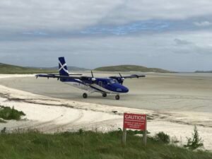 Twin-Otter at Scotland's Barra Airport